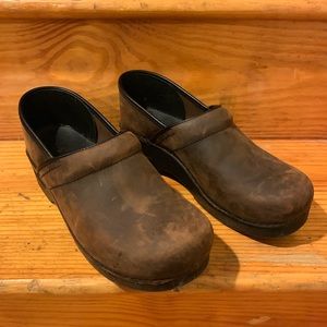 Dansko Brown Oiled Leather Clogs